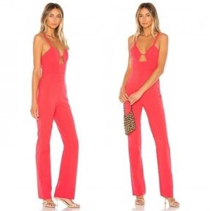 NBD Revolve Citrine Jumpsuit Pantsuit in Coral Pink Women’s Medium